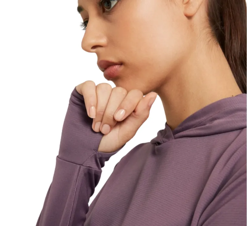 Kathmandu SUN-Stopper Women's Hooded L/S Top in Storm Cloud-2